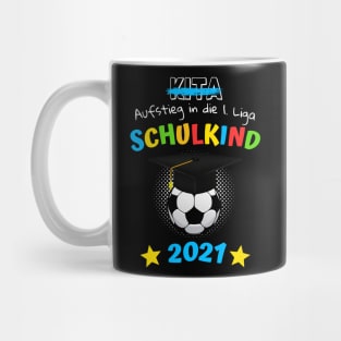 Schulkind 1. Klasse 2021 Einschulung Kind Fußball Mug